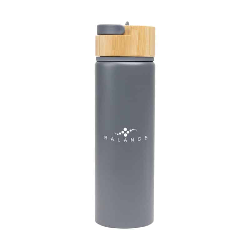 Custom 27 Oz. Ellis Recycled Aluminum Bottle With Bamboo Lid - 7
