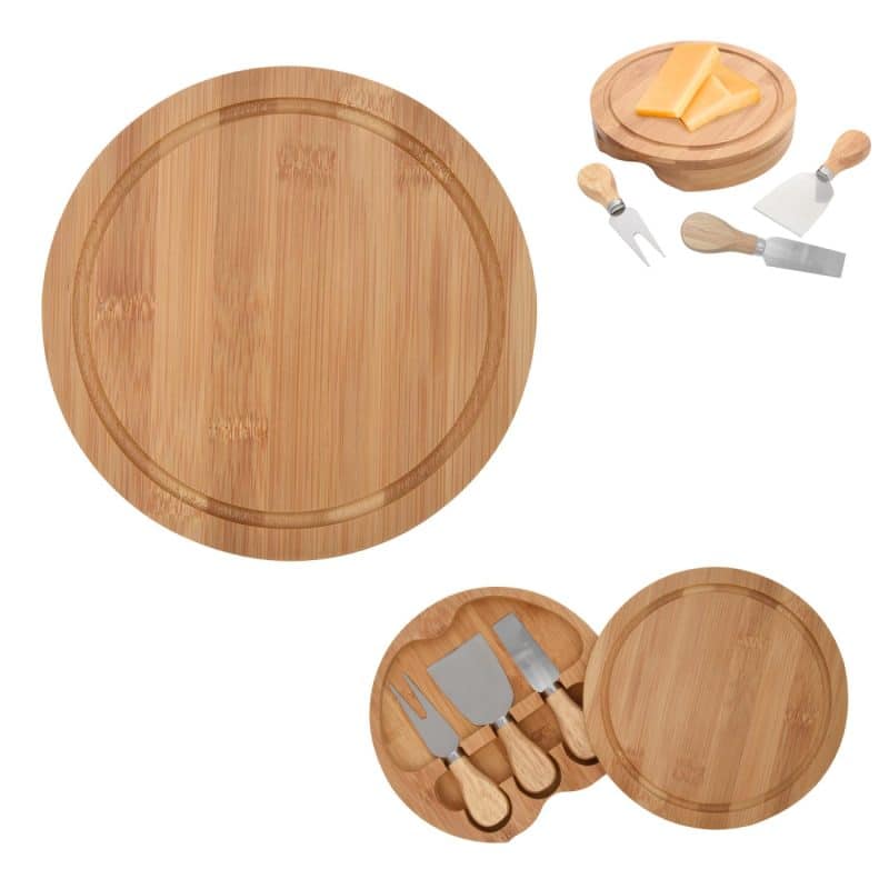 Custom 3-piece Bamboo Cheese Server Kit - 6