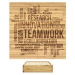 Custom 4 Piece Bamboo Coaster Set w/Case - 6