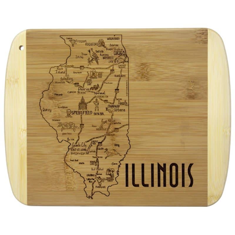 Custom A Slice of Life Illinois Serving & Cutting Board - 4