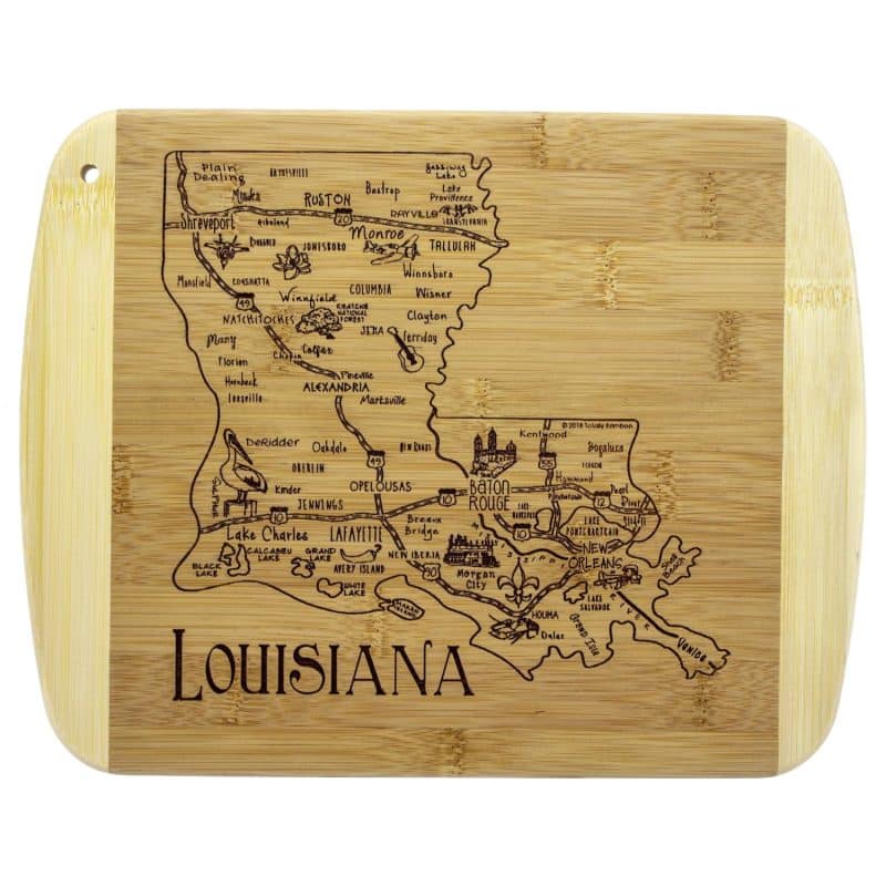 Custom A Slice of Life Louisiana Serving & Cutting Board - 6