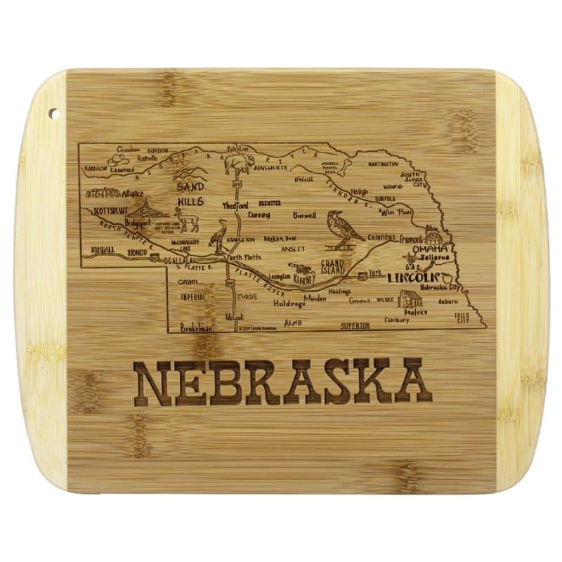 Custom A Slice of Life Nebraska Serving & Cutting Board - 4