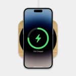 Custom Aspen Qi - 15W Eco Bamboo Charger With LED Display - 2
