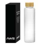 Custom Aws 20 Oz. Belle Glass Bottle With Bamboo Lid - 1