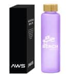 Custom Aws 20 Oz. Belle Glass Bottle With Bamboo Lid - 4