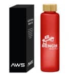 Custom Aws 20 Oz. Belle Glass Bottle With Bamboo Lid - 6