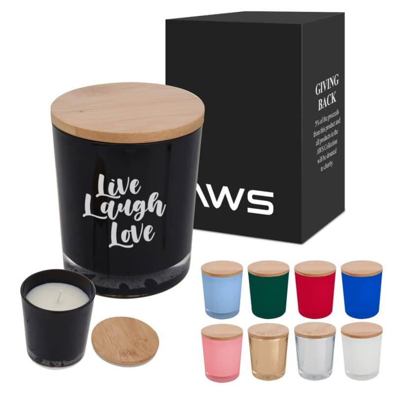 Custom Aws Bamboo Soy Candle