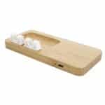 Custom Bamboo 10W Wireless Charging Pad with Cable Organizer - 2