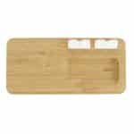 Custom Bamboo 10W Wireless Charging Pad with Cable Organizer - 5