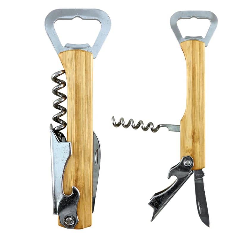 Custom Bamboo 4-in-1 Waiter's Knife - 2