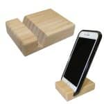 Custom Bamboo Block Phone Stand - 1