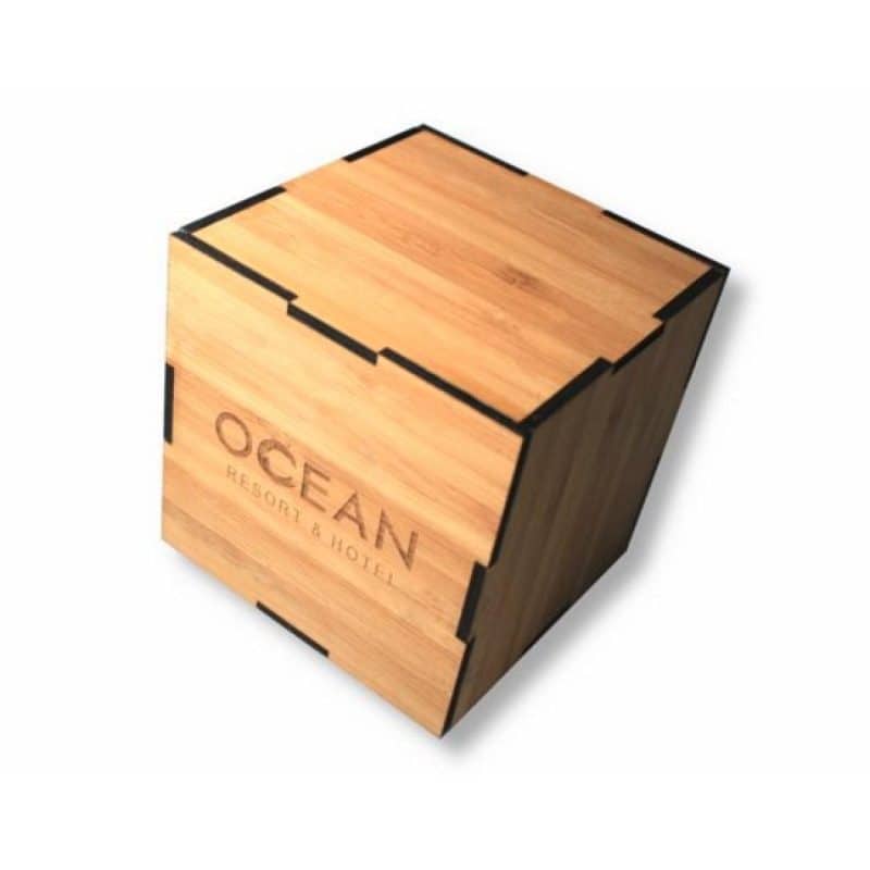 Custom Bamboo Logo Cube - 4