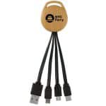 Custom Bamboo Pattern Vivid 3-in-1 Charging Cable - 2