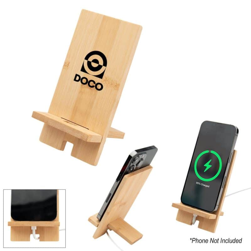 Custom Bamboo Phone Stand - 1