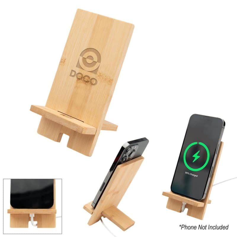 Custom Bamboo Phone Stand - 2