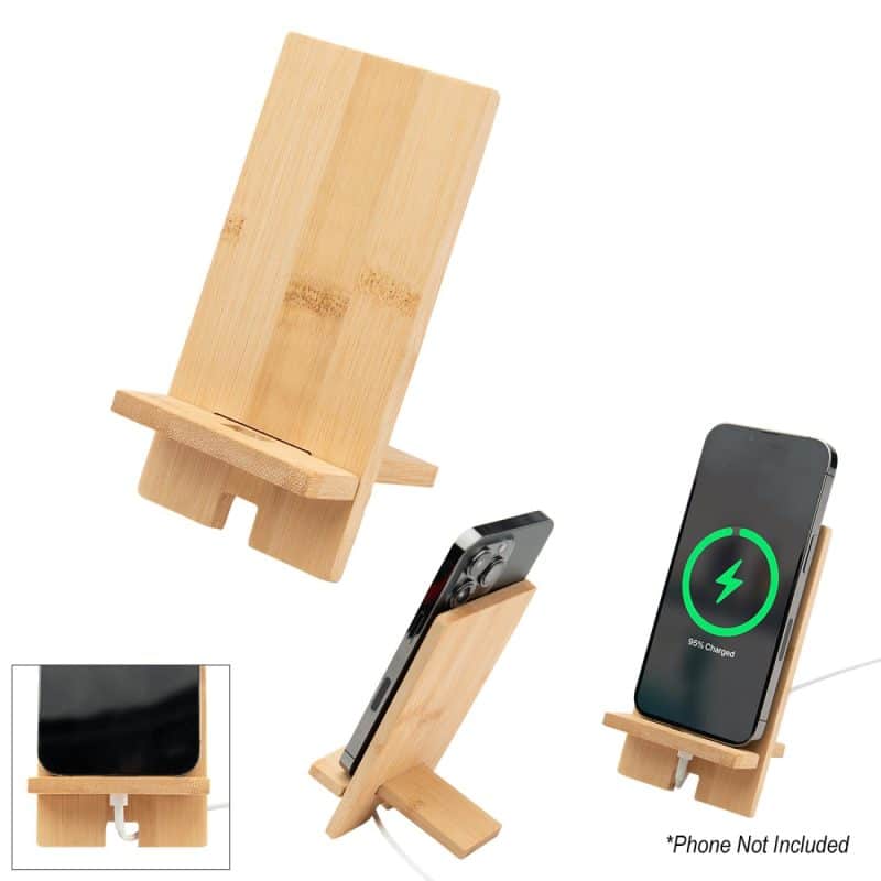 Custom Bamboo Phone Stand - 3