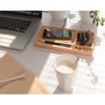 Custom Bamboo Qi-Wireless Desk Organizer Tray (10W) (BLACKFOOT) - 9