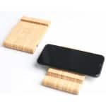 Custom Bamboo Qi-Wireless Pocket Phone Stand (10W) (BIGWOOD) - 2