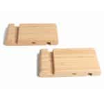 Custom Bamboo Qi-Wireless Pocket Phone Stand (10W) (BIGWOOD) - 3