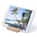 Custom Bamboo Qi-Wireless Pocket Phone Stand (10W) (BIGWOOD) - 5
