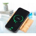 Custom Bamboo Qi-Wireless Pocket Phone Stand (10W) (BIGWOOD) - 9