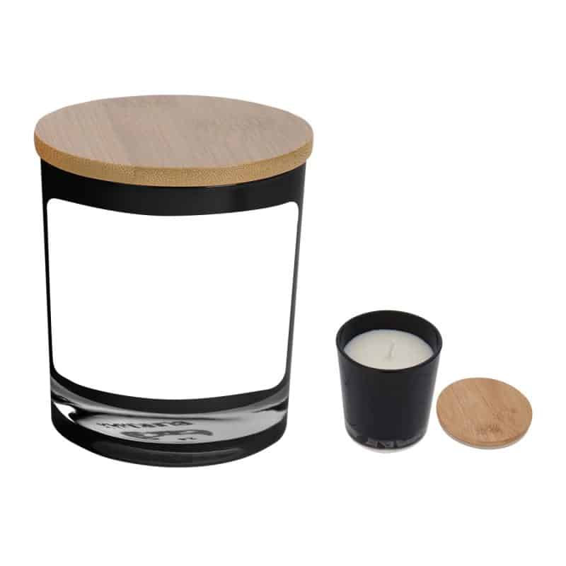 Custom Bamboo Soy Candle With Full Color Label - 1