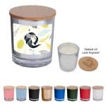 Custom Bamboo Soy Candle With Full Color Label