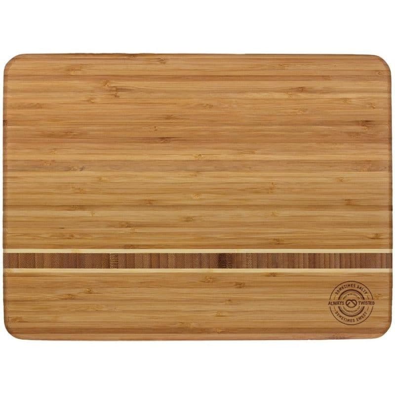 Custom Bamboo Stripe Inlay Cutting Board 15" x 11" x 0.75"