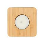 Custom Bamboo Tea Light Candle Holder With Candle - 1