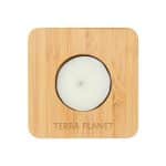 Custom Bamboo Tea Light Candle Holder With Candle - 3