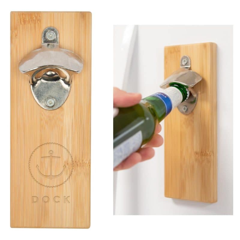 Custom Bamboo Wall Mounted Bottle Opener - 2