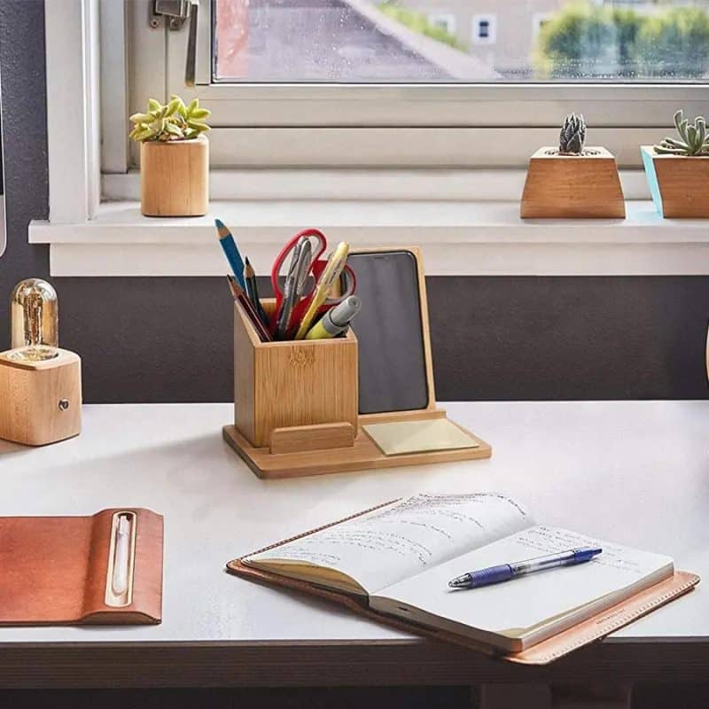 Custom Bamboo Wireless Desk Organizer (10W) (BOARDMAN) - 6