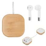 Custom Bamboo Wireless Earbuds & Watch Charger - 4