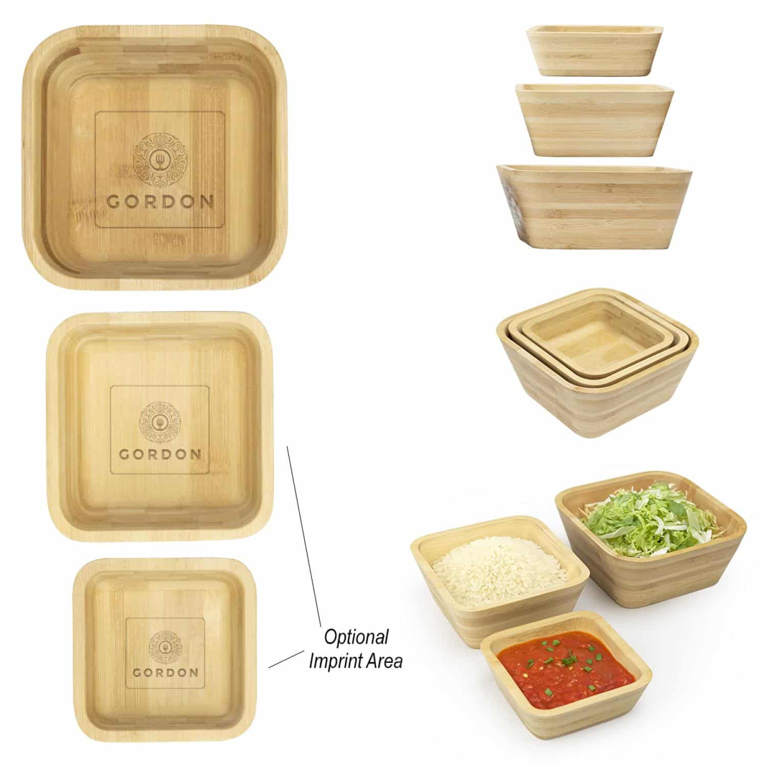 Custom Bombay Bamboo Nesting Bowl Set