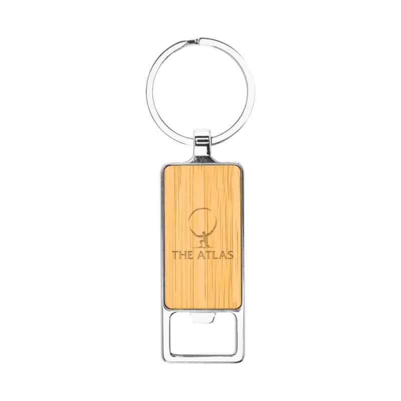 Custom Bristol Bamboo Key Tag With Bottle Opener - 2