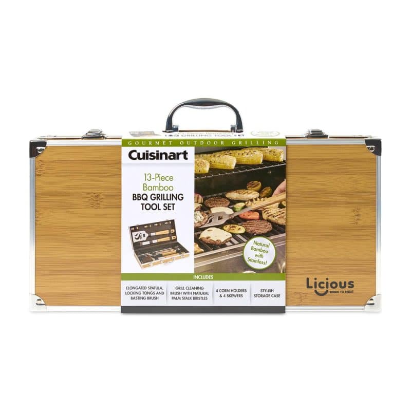 Custom Cuisinart Outdoors® Bamboo 13 PC Grill Tool Set - Bamboo - 2