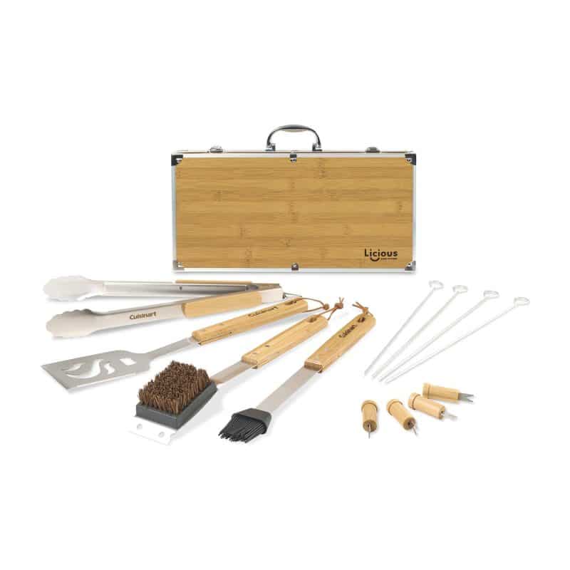 Custom Cuisinart Outdoors® Bamboo 13 PC Grill Tool Set - Bamboo