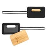 Custom First Class Bamboo & Silicone Luggage Tag - 1