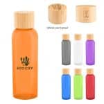 Custom Kelly Rpet Bottle With Bamboo Lid
