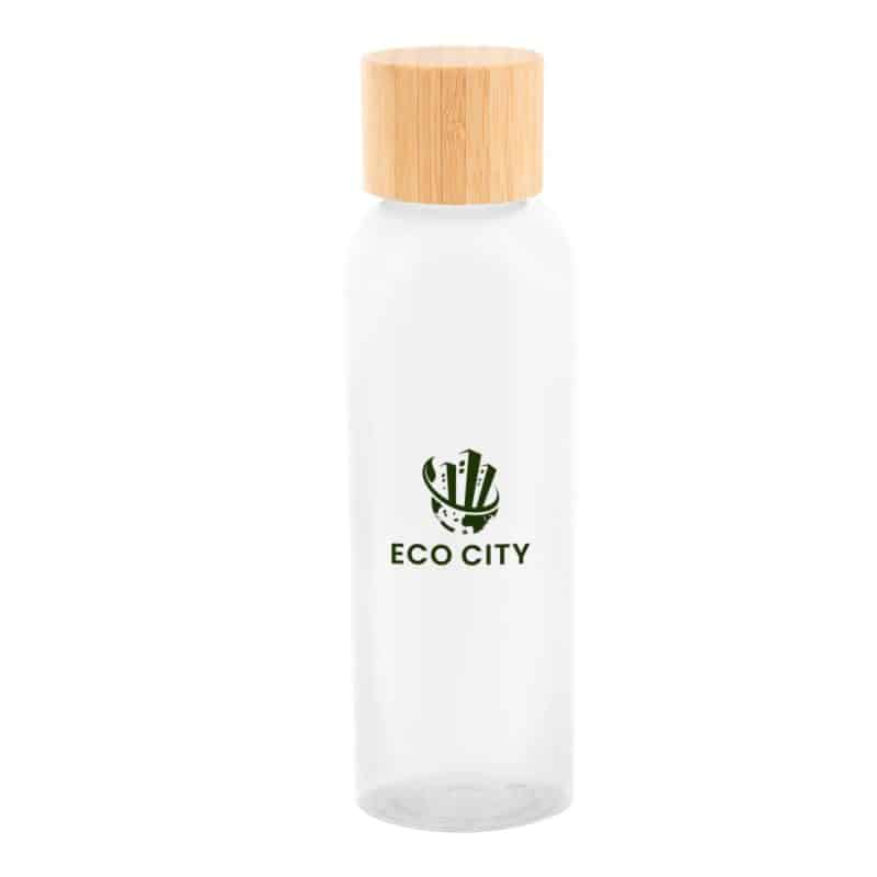 Custom Kelly Rpet Bottle With Bamboo Lid - 2