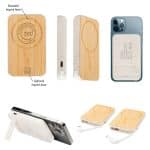Custom Mag Max Bamboo Wireless Charger Power Bank