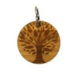 Custom Medium Wooden Keychain in Solid Bamboo (MEDFORD) - 2
