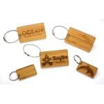 Custom Medium Wooden Keychain in Solid Bamboo (MEDFORD) - 4