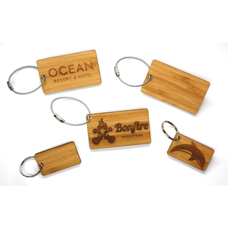Custom Medium Wooden Keychain in Solid Bamboo (MEDFORD) - 4