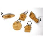 Custom Medium Wooden Keychain in Solid Bamboo (MEDFORD) - 5