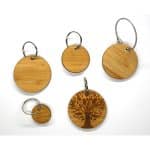 Custom Medium Wooden Keychain in Solid Bamboo (MEDFORD) - 6