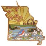 Custom Missouri State Shaped Serving & Cutting Board w/Artwork by Summer Stokes