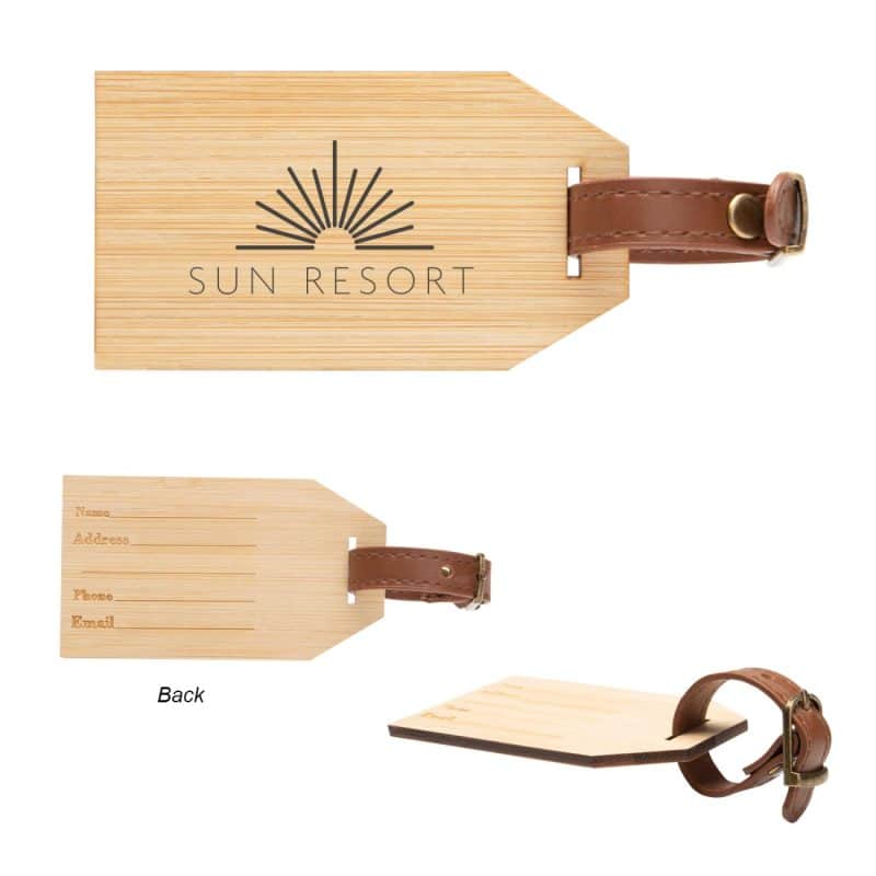 Custom Outbound Bamboo Luggage Tag - 3
