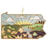 Custom Pennsylvania State Shaped Serving & Cutting Board w/Artwork by Summer Stokes