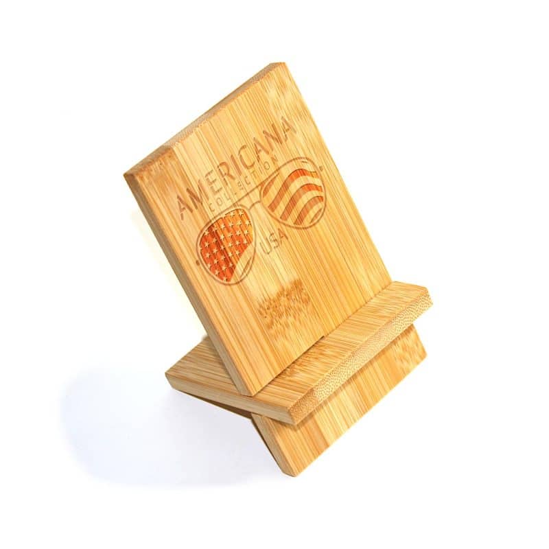Custom Phone Stand Flat Bamboo (HURWAL)